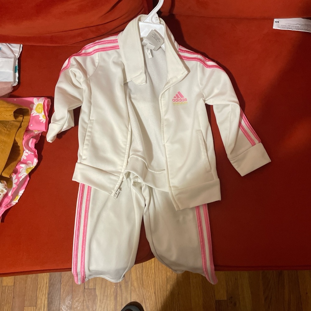 Adidas Kids Cream and Pink Dance Costume
